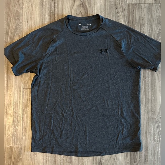 Men’s Under Armour Dark Grey Tech 2 T-Shirt, size Large - Picture 7 of 11
